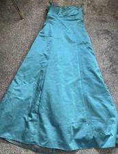 Womens Debut Dress, Size 12, Green, Long, Ball Gown, Sweetheart, Lined, (G16)