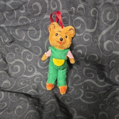 Kunstlerschutz Wagner flocked Dressed Teddy Bear West Germany 3.5''