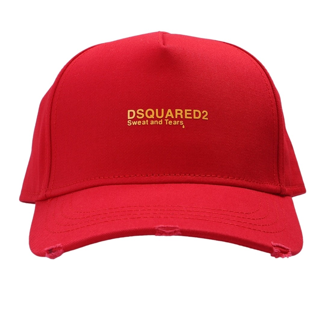 Dsquared2 Sweat and Tears Logo Red Cap 32690₽