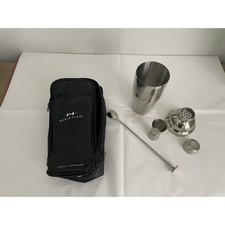 Kit de camarero de acero inoxidable de clase mundial coctelera cuchara jigger con bolsa