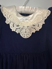 VTG Girls Ruth of Carolina 6x blue velvet velveteen dress