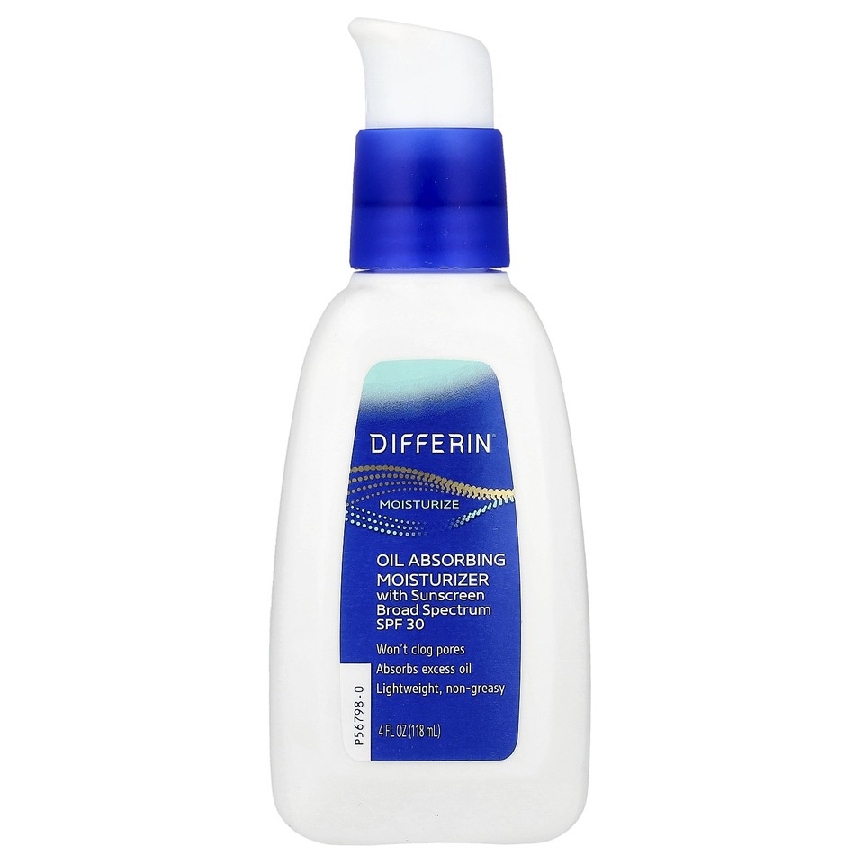 Oil Absorbing Moisturizer with Sunscreen, SPF 30, 4 fl oz (118 ml)