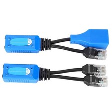 2 Pair RJ45 Combiner, Splitter Kit, Passive PoE Injector, Adapter, Camera