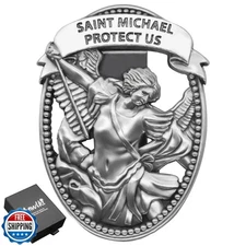Anwlki St Michael Medal for Car Saint Michael Visor Clip Accessories Bless Dr