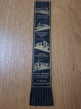 Famous Locomotives/steam Engines Genuine Leather Bookmark Vintage historical. .