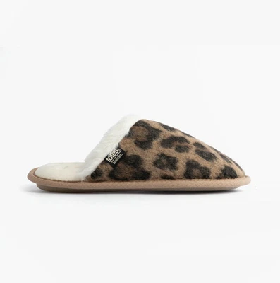 Totes Isotoner TIERFELL PANTOLETTE Damen Loungewear/Nachtwäsche Slipper Pantoletten - Animal