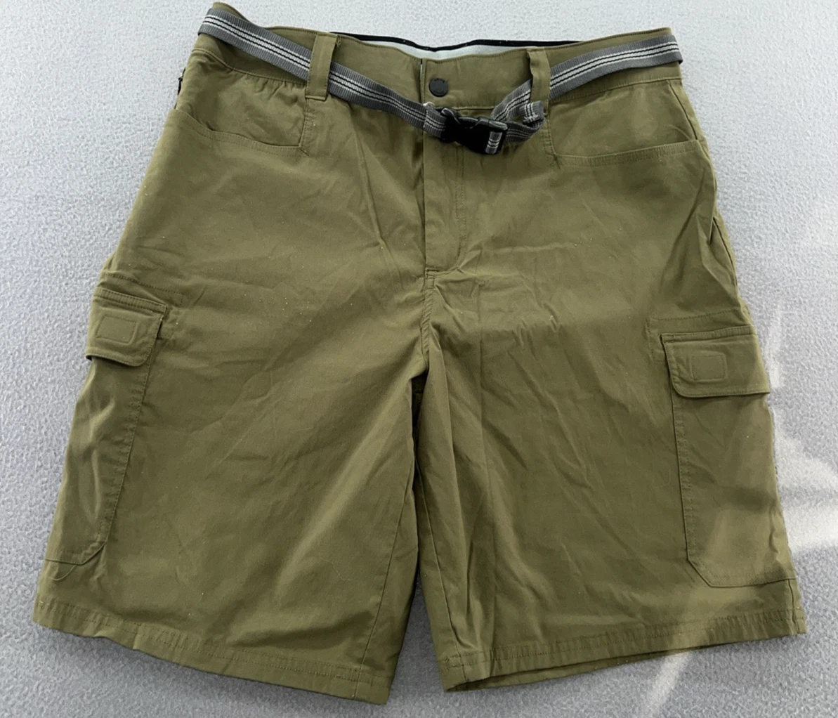 Orvis Shorts Mens Sz 36 Green Cargos Performance Belted Fishing Outdoors