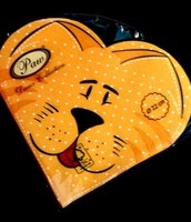 Servietten Pedigree Cat Katze Super Stylisch 12 Stk ø 32Cm Orange Neu