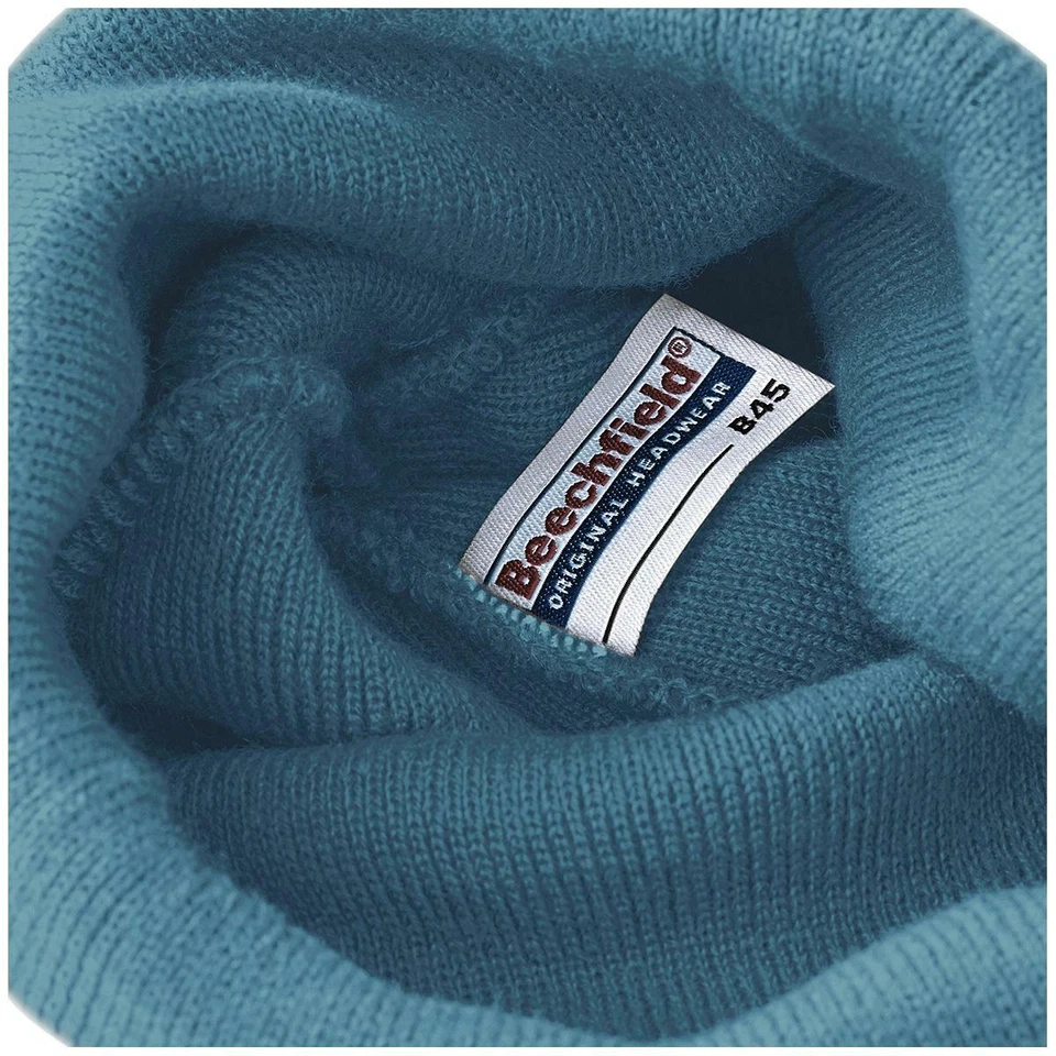 Cappello Homme Femme D'Hiver Long Beechfield Bonnet Cuffia Hiver 50 Couleurs - Photo 4/4