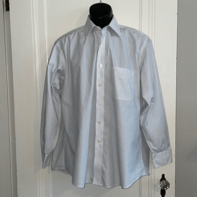 kenneth gordon dress shirts Kenneth Gordon Men's Dress Shirt Striped Cotton Size 16 32 Made in USA