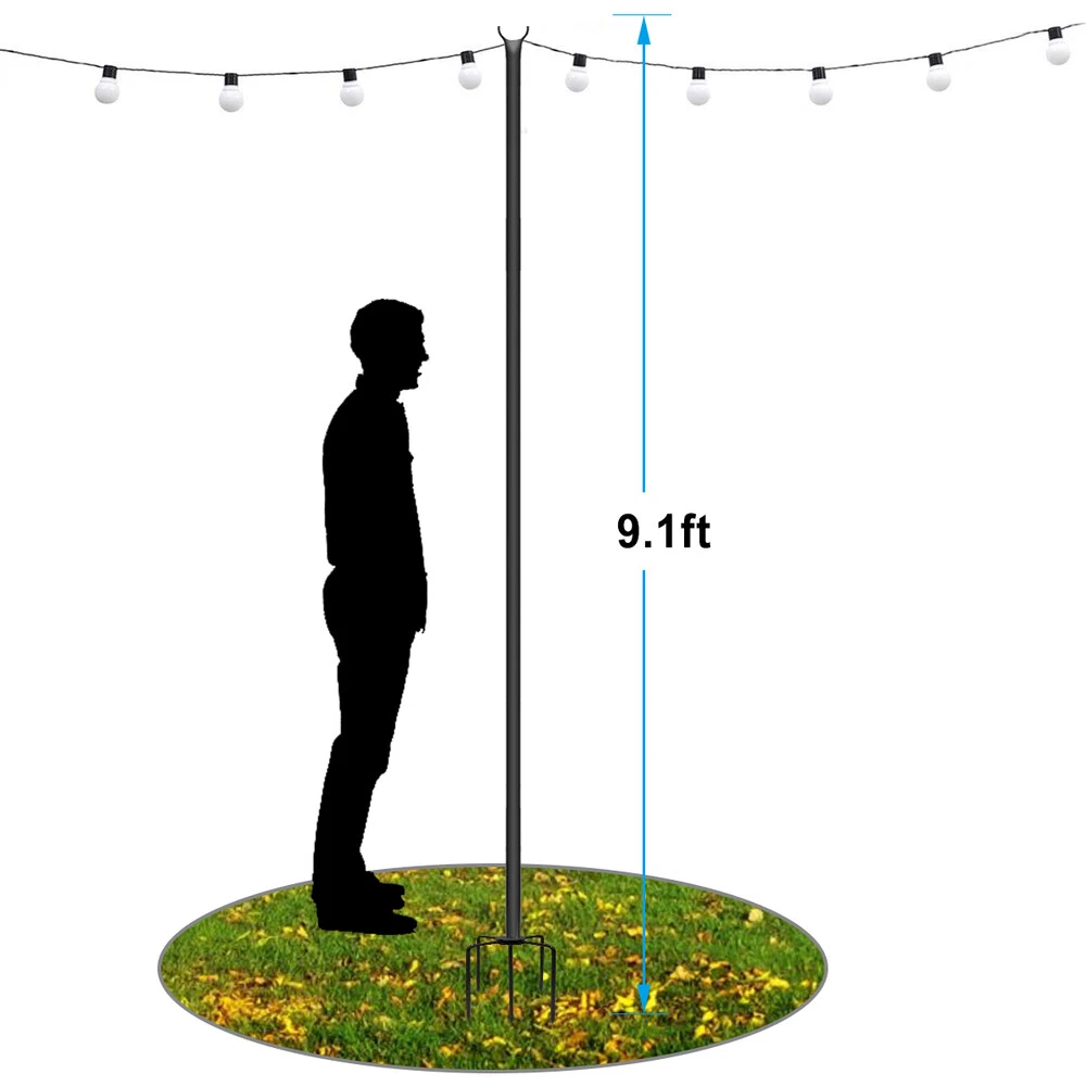 9 ft pole for string lights deals