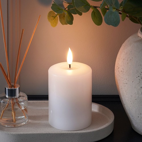 EMBER™ LED Candle Flameless Flickering Signature White Battery Powered 10cm - Picture 9 of 11