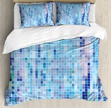 Mosaic Duvet Cover Set Abstract Little Squares Art
