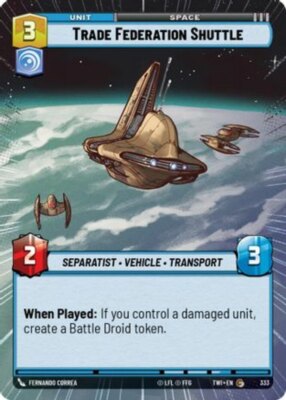 x3 Trade Federation Shuttle - Hyperspace C Star Wars Twilight of the Republic M/