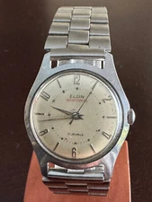 VINTAGE MEN'S ELGIN SPORTSMAN WRIST WATCH CAL. 720 17 JEWEL FRANCE KEEPING TIME