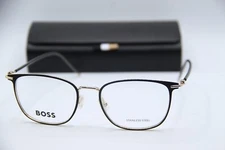 NEW BOSS 1431 2M2 BLACK GOLD GUNMETAL AUTHENTIC FRAMES EYEGLASSES 54-18
