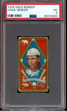 1911 T205 Gold Border Baseball Chas. Bender PSA 3