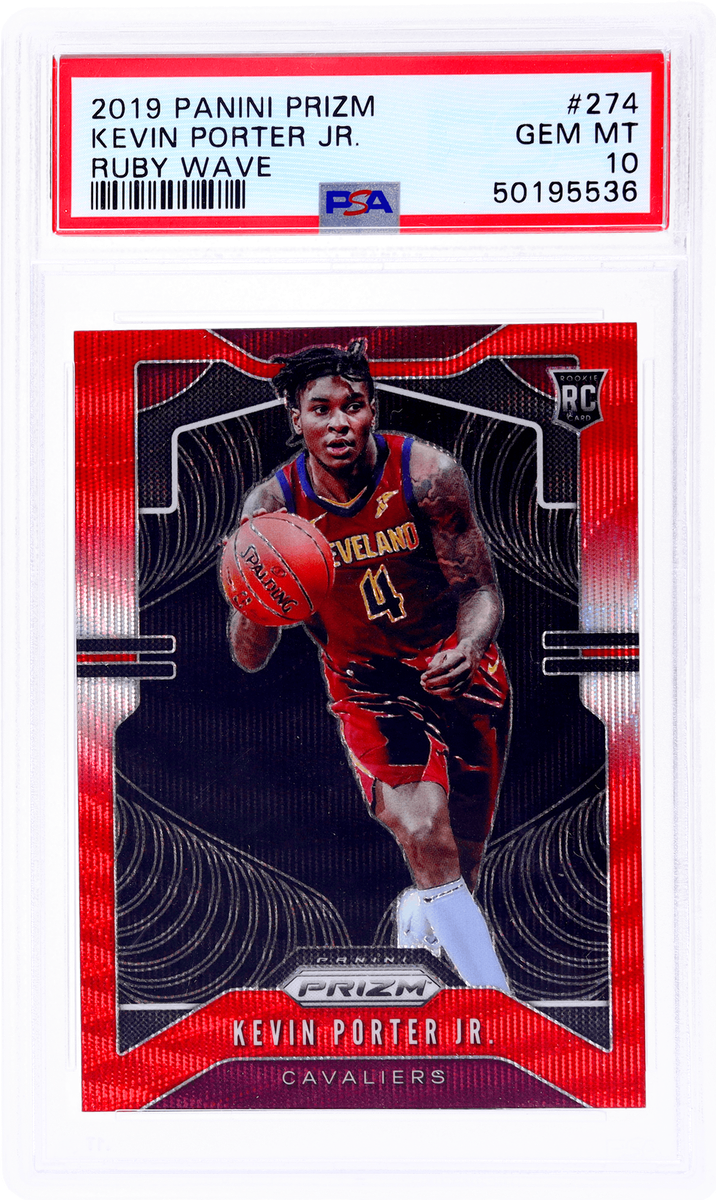 2019 Panini Prizm Kevin Porter Jr. Ruby Wave Prizm #274 PSA