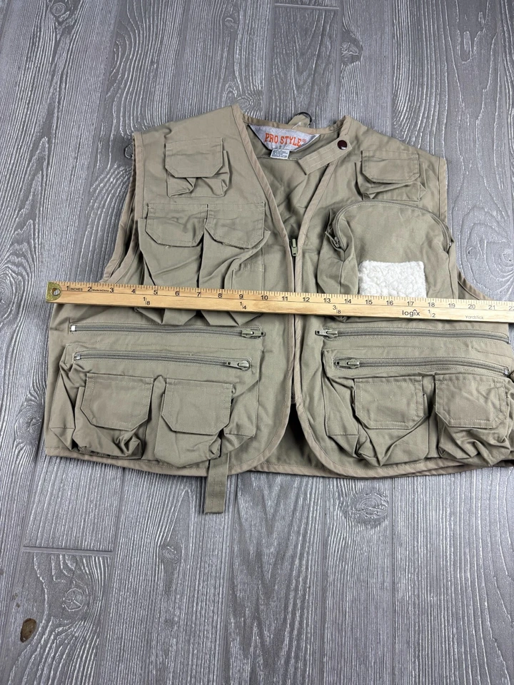 Pro Style - Fishing Hunting Outdoor Vest - Tan - Size Large - Image 4 of 4
