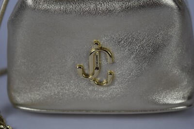 JIMMYCHOOゴールドチェーンバッグ Curve Wallet With Chain | Shiny Gold Quilted Metallic