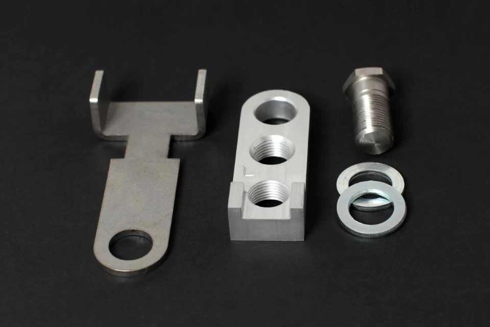 Adapter + Kurbelverkürzer Linke Seite aus Aluminium für breite Kurbeln