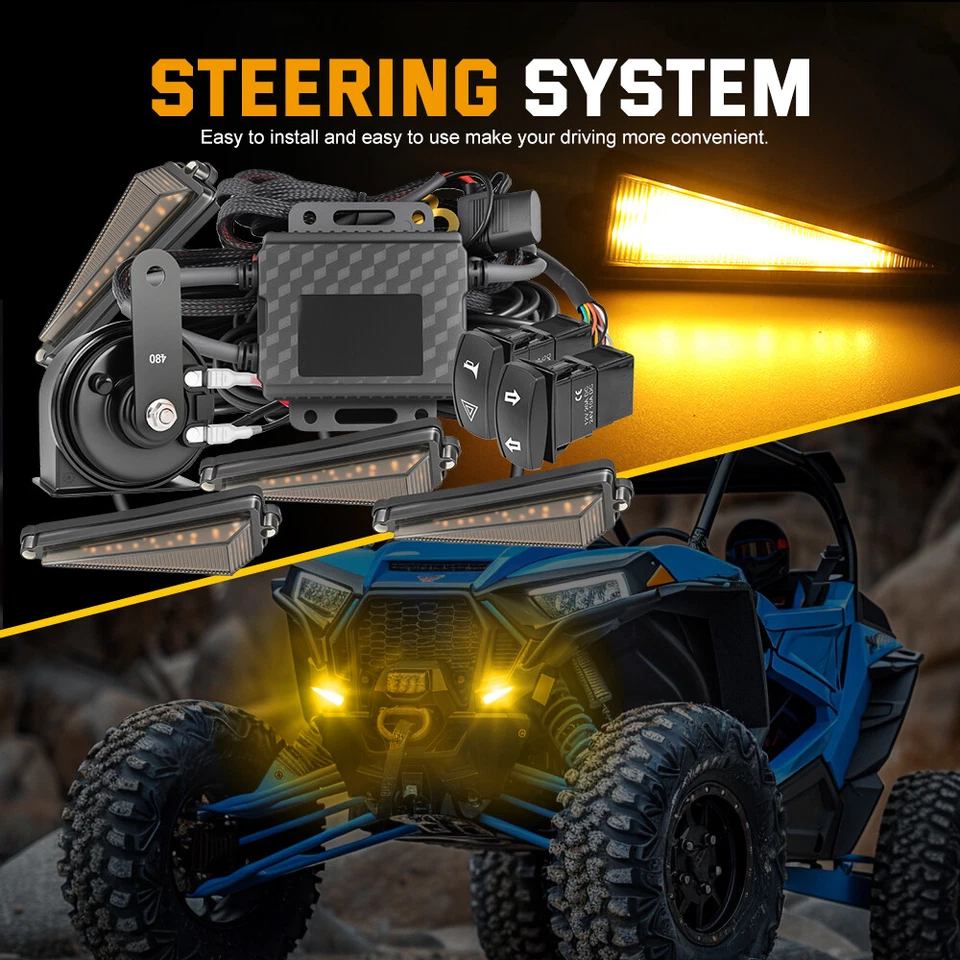 Kit intermitente señal de giro legal para calle Plug & Play sin orificios para Polaris Ranger 1000 Foto 2 de 4