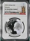 2024 Great Britain BRITANNIA 1 oz Silver Proof UK with Box Booklet COA NGC PF70