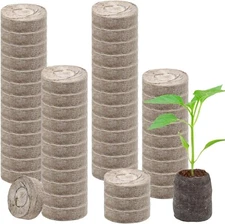50 Pcs 30mm Peat Pellets Starter Compressed Pods for Planting Flower Vegetable
