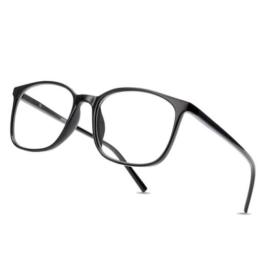 Ultralight Blue Light Glasses for Women - 99% Protection Computer **Black Clear-image