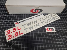 Ecoboost 3.5l Twin Turbo Decals 2pk Hood Stickers Fits F150 Raptor Explorer V6