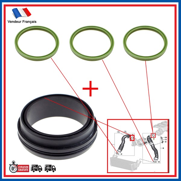 Turbo-Schlauchdichtung FüR BMW E93 E46 E91 E60 E61 E65 E66 E67 E83 E53 E70 E71-image