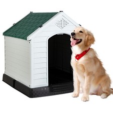 39 Inch Large Dog House Kennel Durable Plastic Dog House for Small Medium Large