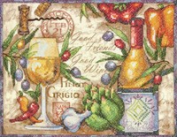 Cross Stitch Kit Dimensions Pinot Grigio Wine & Vegetable Sampler 70-03247 Cross Stitch Kit Dimensions Pinot Grigio Wine & Vegetable Sampler 70-03247
