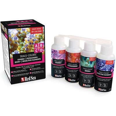 Red Sea Trace Colors ABCD Starter Pack 4x 100mL Coral Color Trace Elements