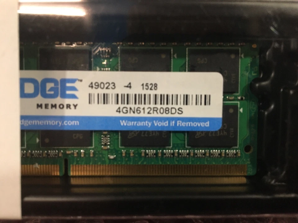 NEW Edge 4GB Memory Module 4GN612R08DS PE243661 (1X4GB) PC310600 204 Pin D - Image 2 of 3