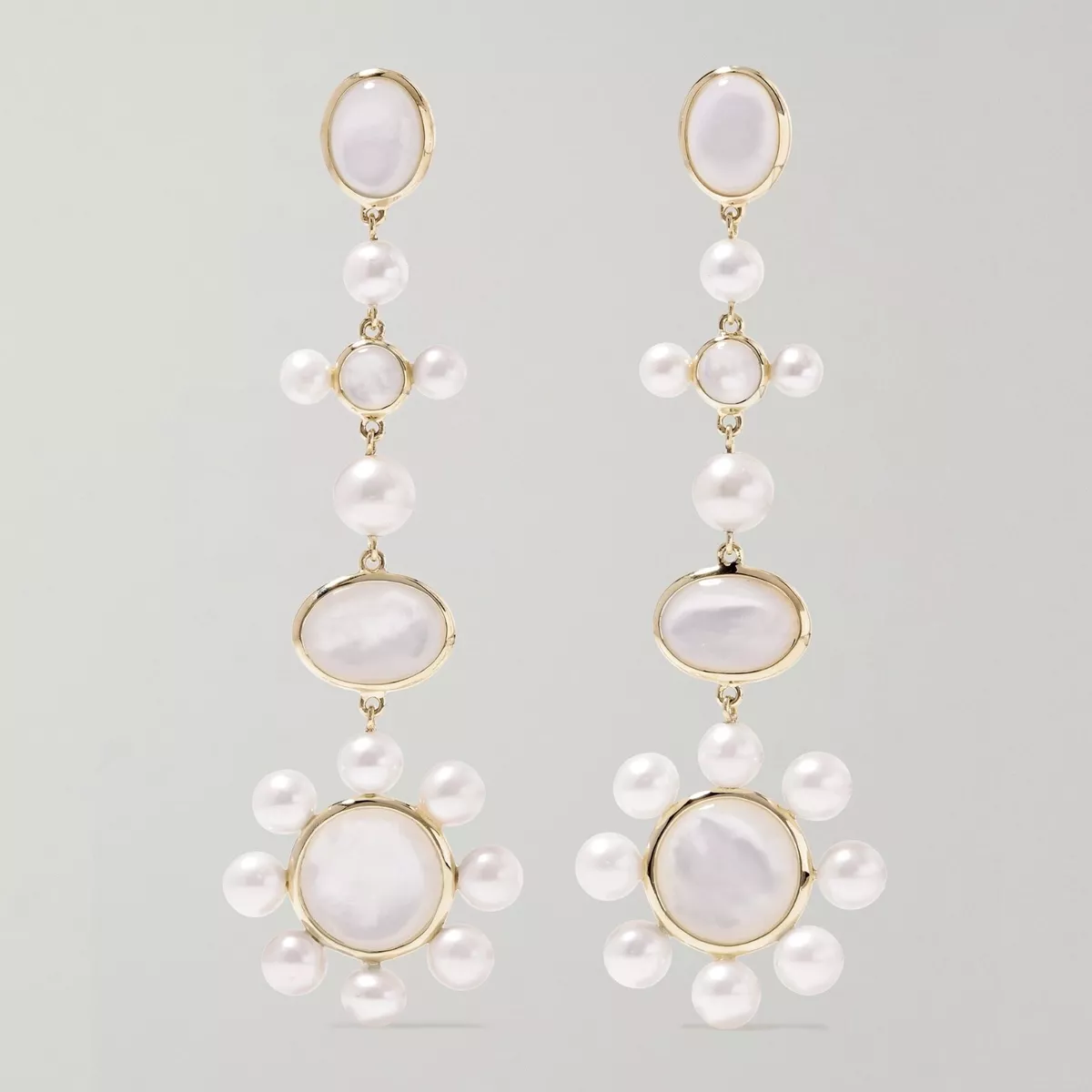 IPPOLITA 18K Yellow Gold Nova Linear Drop Earrings with Mother of