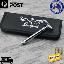 Sharpend Safety Razor & 10 Double Edge Blades Classic Shaving Vintage Adjustable