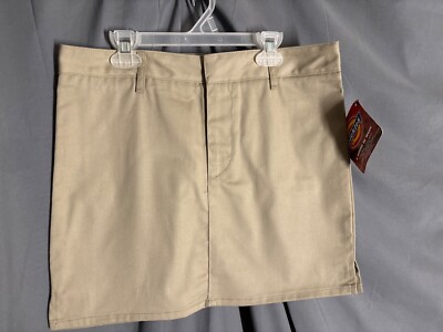 Dickies girl size 3 flat front premium twill work or school uniform skirt new