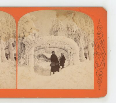 Winter Scenery Arch Prospect Park Niagara Falls George Curtis Stereoview
