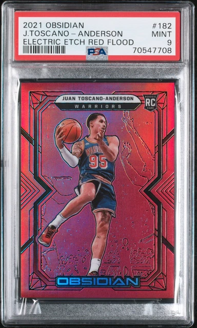 2021 Panini Obsidian Juan Toscano-Anderson #182 Electric Etch Red Flood PSA 9