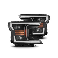 Stylish Black LED Headlights, Sequential Turn Signals & DRL, Easy Upgrade