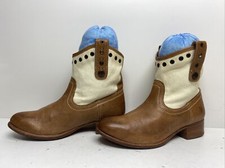 VTG WOMENS FRYE COWBOY BROWN BOOTS SIZE 5.5 B