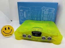 Yellow Nintendo 64 CUSTOM COLOR Shell Console with Boxed N64 console
