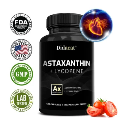 DIDACAT Astaxanthin-Kapseln 24 mg –Für die Gesundheit von Haut, Augen, Gelenken und Herz