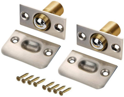 Juvielich 10-Pack Door Ball Catches - Brass Tone, 0.31" Dia, For Cabinets, Closets & French Doors - View #5