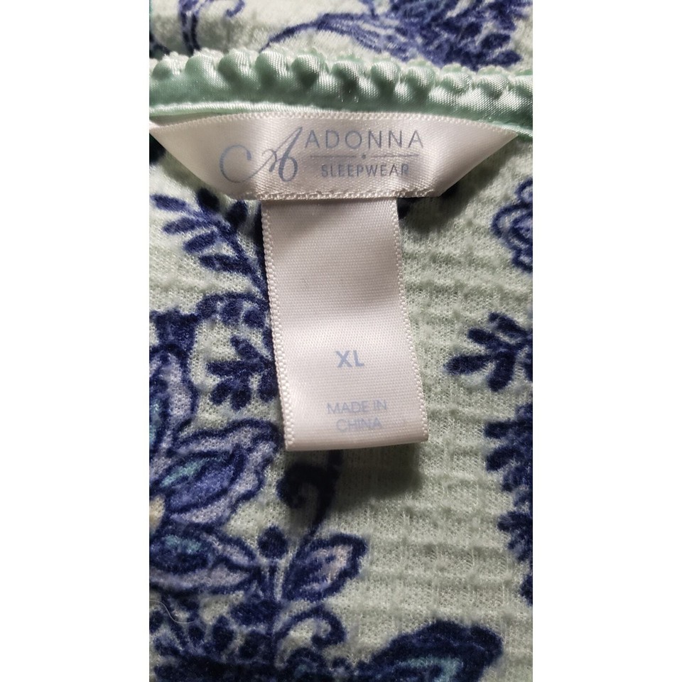 Adonna Sleepwear XL Bathrobe Nightgown Pockets Snaps Grandma Core | eBay