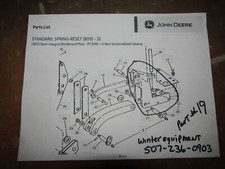 JOHN DEERE 2800 PLOW SPRING RESET BRACKET 2810 3710 A34303