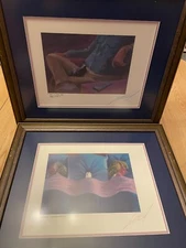 Jeff Leedy Signed Framed Prints "Yes I Love You Now What?" & "Dogus Interruptus