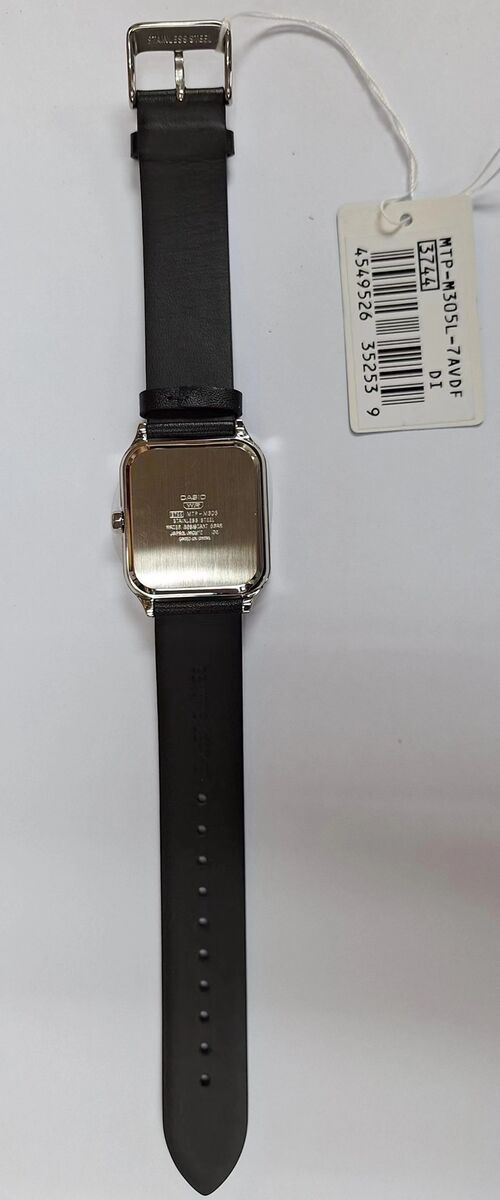 Casio MTP-M305L-7A Moon Phase Quartz Black Leather Band Casio MTP-M305L-7A Moon Phase Quartz Black Leather Band