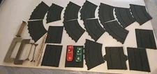 Vtg Marx 1:32 Scale Slot Car Set Lot of 2 Cars And 18 Pieces Of Track Untested 